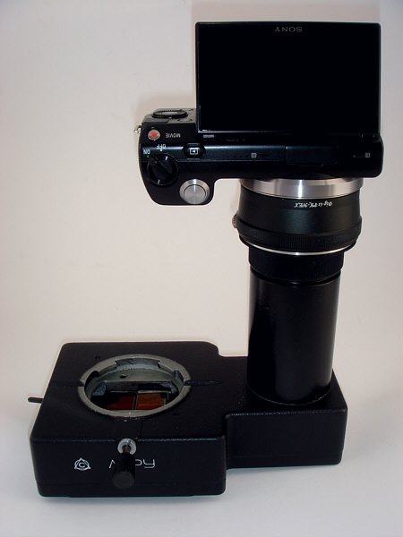 [ MBS-10 stereo microscope photo adapter with Sony Nex camera adaptation ]