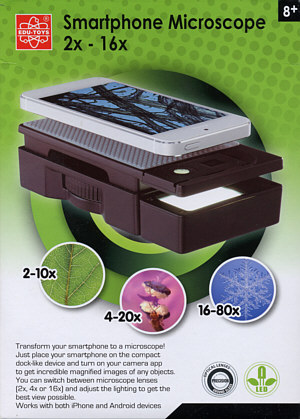 [ Edu-Toys smartphone microscope, as delivered ]