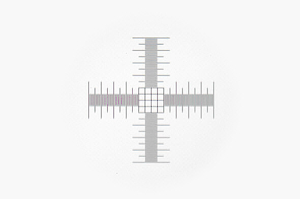 [ 20x LED true triplet magnifier Lupe, resolution check ]