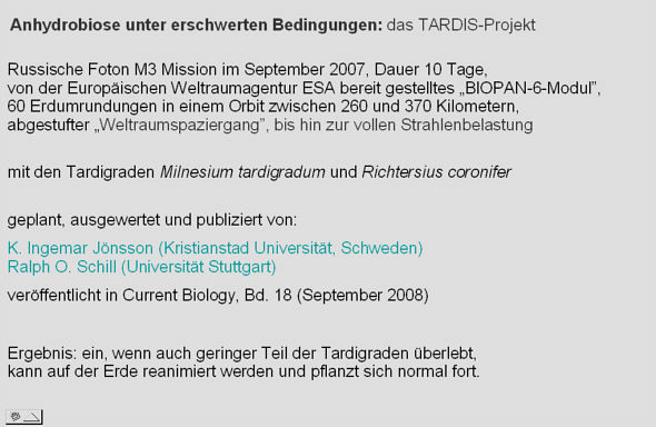 [ Informationen zum TARDIS-Projekt ]