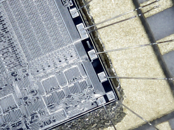 [ USB microscope (Ebay), demo image: computer chip ]